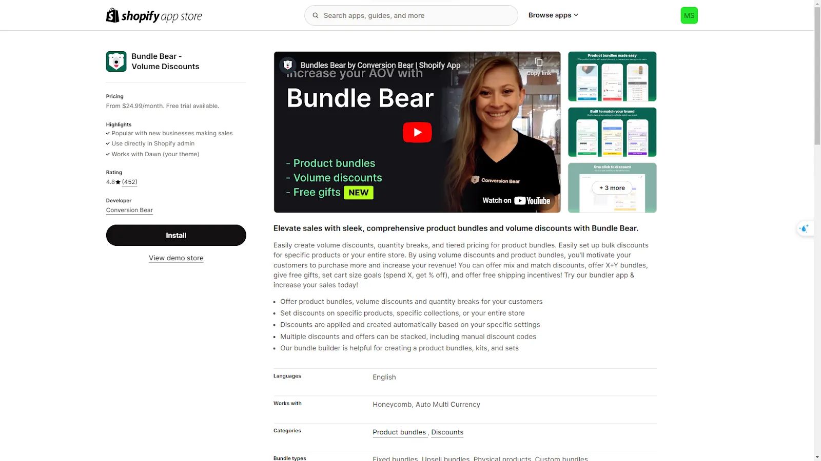 Bundle Bear ‑ Volume Discounts